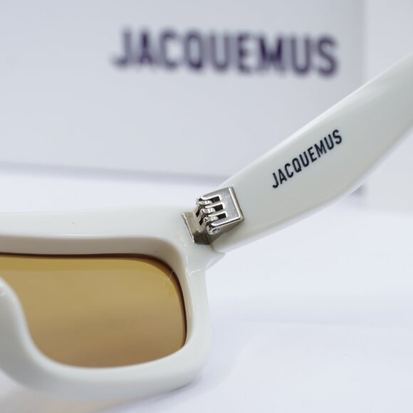 Jacquemus SALON JAC/62 C3 Rectangle Sunglasses - White\\Brown main image 6